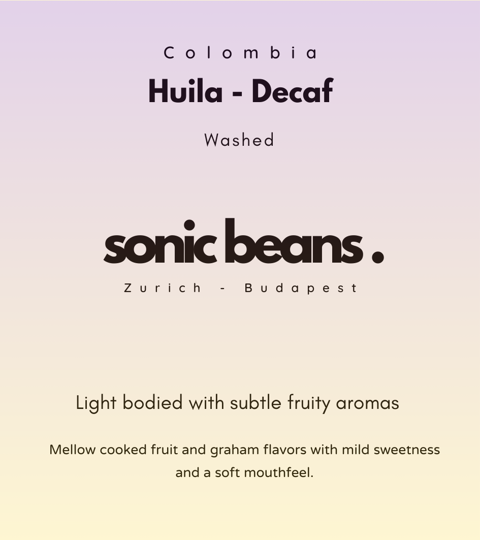 Koffeinmentes specialty kávé világos pörkölés természetes eljárás kézműves - Sonic Beans