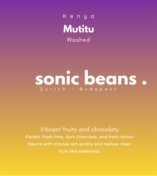 Specialty kávé világos pörkölés igazi ritkaság - Sonic Beans. Származás: Kenya.