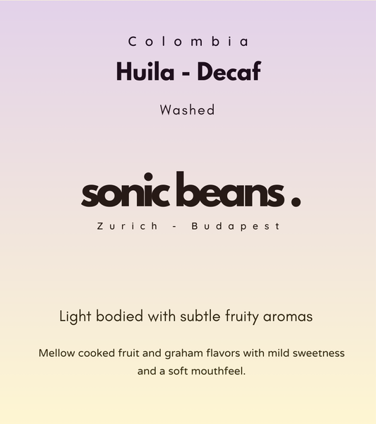 Koffeinmentes specialty kávé világos pörkölés természetes eljárás kézműves - Sonic Beans