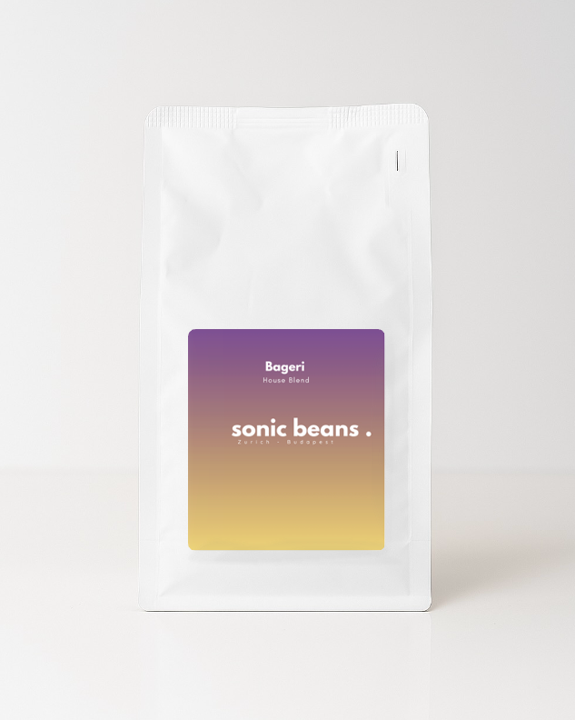 Prémium specialty kézműves világos pörkölésű kávékülönlegesség - Sonic Beans - Bageri House Blend - a Bageri kávézó és pékség House Blendje