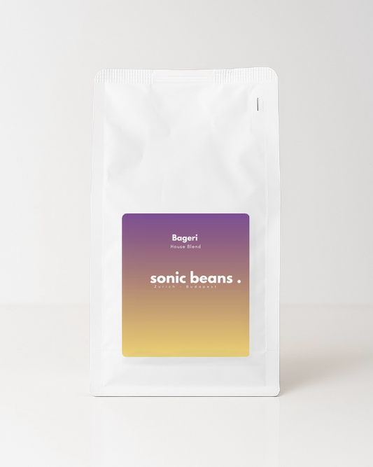 Prémium specialty kézműves világos pörkölésű kávékülönlegesség - Sonic Beans - Bageri House Blend - a Bageri kávézó és pékség House Blendje