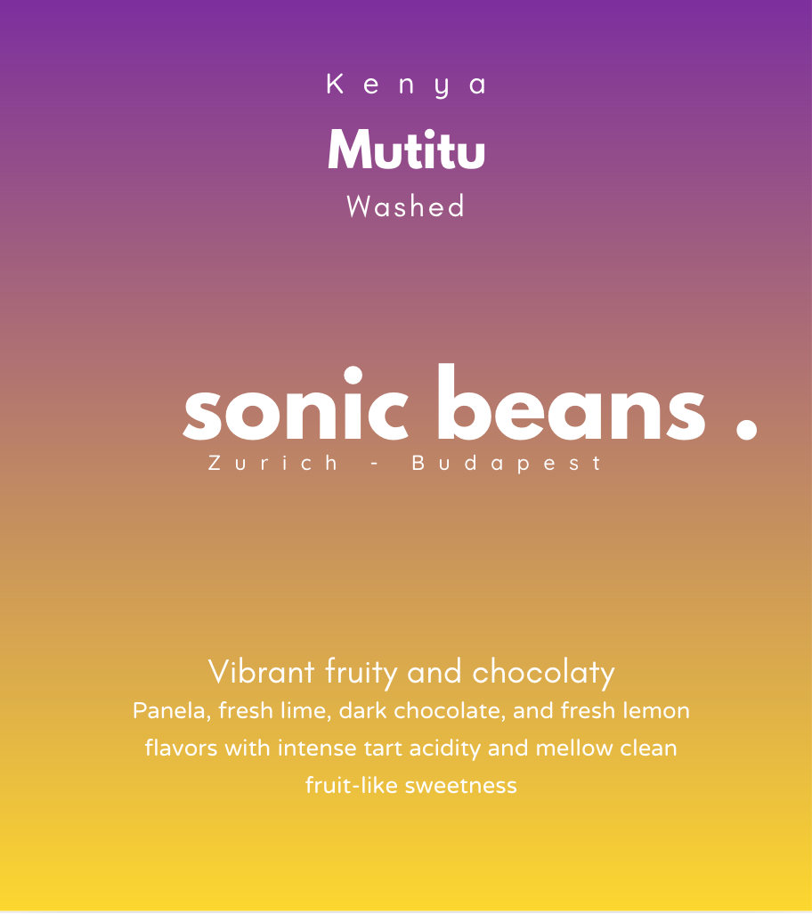 Specialty kávé világos pörkölés igazi ritkaság - Sonic Beans. Származás: Kenya. 