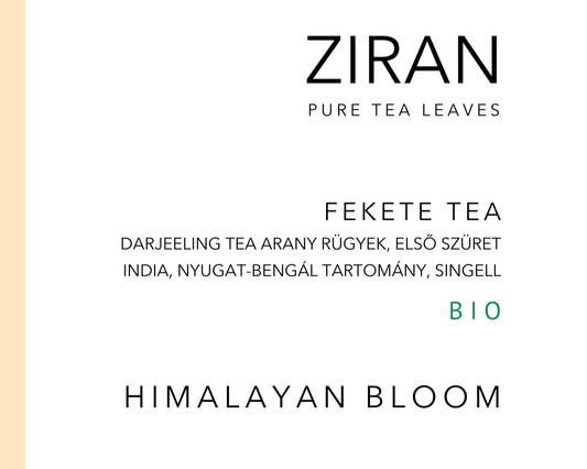 Kiváló indiai Darjeeling fekete tea különlegesség, arany rügyekkel, első szüret, Himalája vidékéről, ellenőrzött bio ültetvényről. 