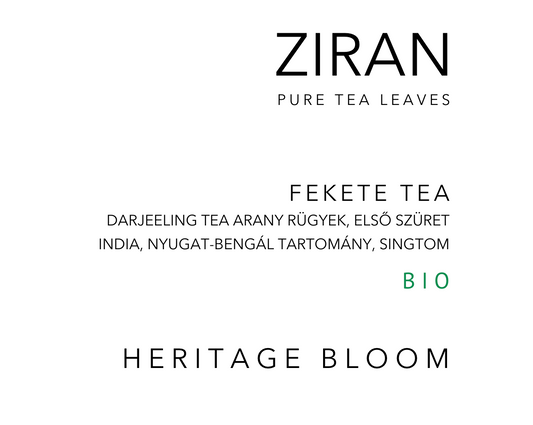 Kiváló indiai Darjeeling fekete tea, arany rügyekkel, első szüret, Himalája. Ellenőrzött bio ültetvényről, kézműves eljárással. 