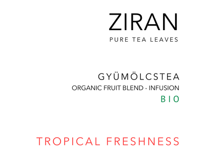 ZIRAN - kiváló minőségű,  bio gyümölcsdarabok, exotikus trópusi gyümölcsökkel