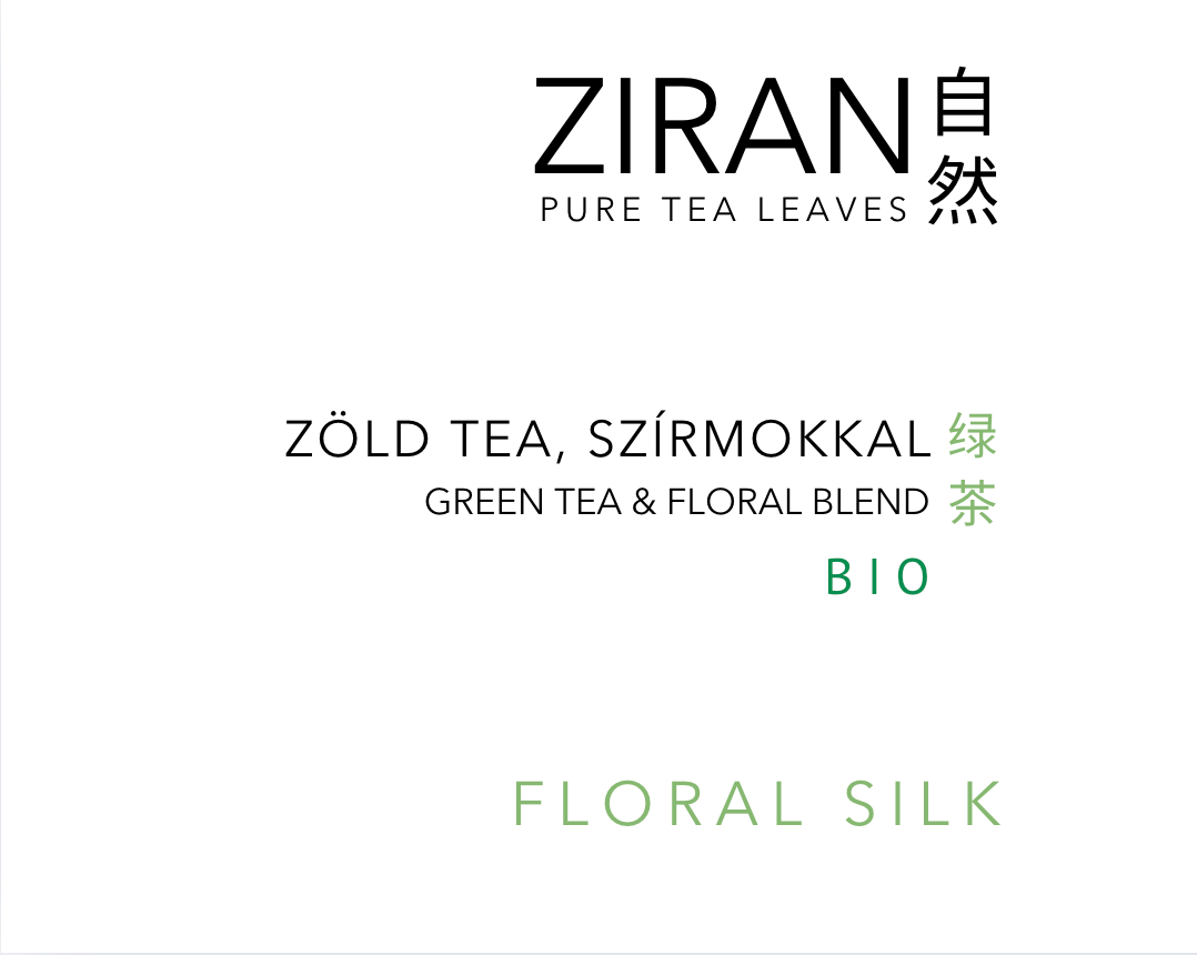 ZIRAN kiváló minőségű, egyedi zöld tea - BIO zöld tea különlegesség virágszirmokkal 